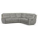 Dalton Large Corner Electric Recliner Sofa with Power Headrests in Dexter Stone Fabric