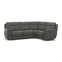 Dalton Left Hand Corner Electric Recliner Sofa in Elephant Grey Leather