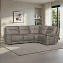 Dalton Left Hand Corner Electric Recliner Sofa in Marble Mink Fabric