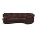 Dalton Left Hand Corner Electric Recliner Sofa with Power Headrests in Chestnut Leather