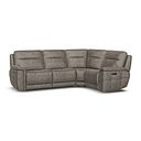 Dalton Left Hand Corner Electric Recliner Sofa with Power Headrests in Marble Mink Fabric