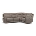 Dalton Left Hand Corner Electric Recliner Sofa with Power Headrests in Oyster Leather