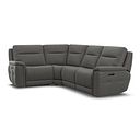 Dalton Right Hand Corner Electric Recliner Sofa in Elephant Grey Leather