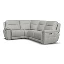 Dalton Right Hand Corner Electric Recliner Sofa with Power Headrests in Bella Lead Grey Fabric