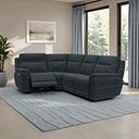 Dalton Right Hand Corner Electric Recliner Sofa with Power Headrests in Dexter Shadow Fabric