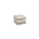 Dalton Storage Footstool in Bella Barley White Fabric