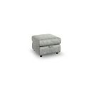 Dalton Storage Footstool in Marble Silver Fabric
