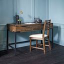 Detroit Solid Hardwood and Metal Laptop Desk