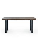 Detroit Solid Hardwood and Metal 8 Seater Dining Table