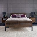 Detroit Solid Hardwood and Metal Double Bed