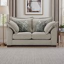 Dewsbury 2 Seater Sofa in Milo Mink Fabric with Mink Scatter Cushions