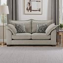 Dewsbury 3 Seater Sofa in Milo Mink Fabric with Mink Scatter Cushions