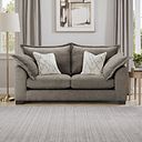 Dewsbury 3 Seater Sofa in Milo Mocha Fabric with Natural Scatter Cushions