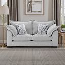 Dewsbury 3 Seater Sofa in Milo Silver Fabric with Silver Scatter Cushions