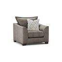 Dewsbury Armchair in Milo Mocha Fabric with Natural Scatter Cushion