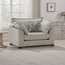Dewsbury Loveseat in Milo Mink Fabric with Mink Scatter Cushions