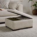 Dewsbury Storage Footstool in Milo Cream Fabric