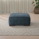 Dewsbury Storage Footstool in Milo Navy Fabric