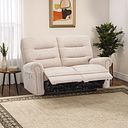 Eastbourne Recliner 2 Seater with USB in Dorset Beige Fabric