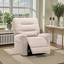 Eastbourne Recliner Armchair with USB in Dorset Beige Fabric