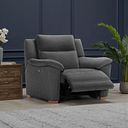 Dune Electric Recliner Armchair with Power Headrest Sofa in Amigo Coal Fabric
