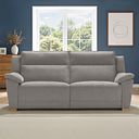 Dune 3 Seater Electric Recliner with Power Headrest Sofa in Amigo Granite Fabric