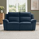 Dune 2 Seater Electric Recliner with Power Headrest Sofa in Amigo Navy Fabric