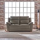 Dune 2 Seater Sofa in Elephant Grey Leather