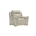 Dune Electric Recliner Armchair in Light Grey Leather