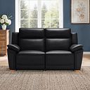 Dune 2 Seater Electric Recliner with Power Headrest Sofa in Midnight Leather