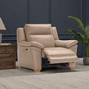 Dune Electric Recliner Armchair with Power Headrest Sofa in Pink Leather