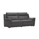 Dune 3 Seater Electric Recliner with Power Headrest Sofa in Sense Dark Grey Fabric
