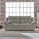 Dune 3 Seater Sofa in Sense Light Grey Fabric