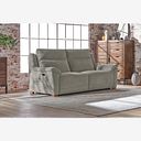 Dune 3 Seater Electric Recliner Sofa in Sense Light Grey Fabric