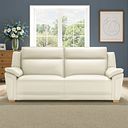 Dune 3 Seater Sofa in Snow White Leather