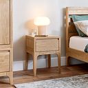 Durham Natural Oak 1 Drawer Bedside Table