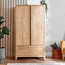 Durham Natural Oak Double Wardrobe