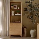 Durham Natural Oak Open Shelving Unit