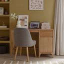 Durham Natural Oak Single Pedestal Desk