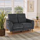Dylan 2 Seater Electric Recliner Sofa in Amigo Coal Fabric