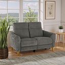 Dylan 2 Seater Electric Recliner Sofa in Darwin Charcoal Fabric