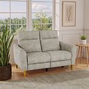 Dylan 2 Seater Electric Recliner Sofa in Oxford Beige Fabric