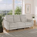 Dylan 3 Seater Electric Recliner Sofa in Amigo Dove Fabric