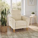 Dylan Electric Recliner Armchair in Darwin Ivory Fabric