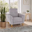 Dylan Electric Recliner Armchair in Darwin Silver Fabric