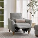 Dylan Electric Recliner Armchair in Oxford Grey Fabric