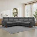 Dylan Large Corner Power Recliner Sofa in Darwin Charcoal Fabric