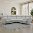 Dylan Large Corner Power Recliner Sofa in Darwin Silver Fabric