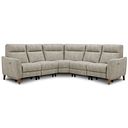 Dylan Large Corner Power Recliner Sofa in Oxford Beige Fabric