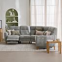 Dylan Large Corner Power Recliner Sofa in Oxford Grey Fabric